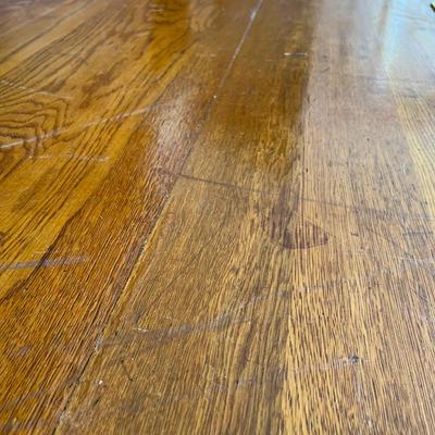 Antique oak library table