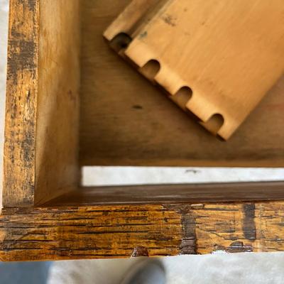 Antique oak library table