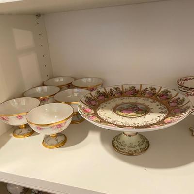 Fine Bone China Coups & Footed Plate (K-SS)
