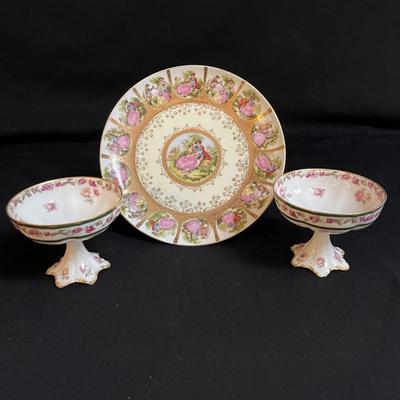 Fine Bone China Coups & Footed Plate (K-SS)