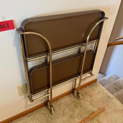 Metal Fold up Bar cart