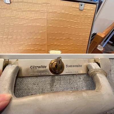 Vintage gray suit case
