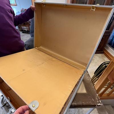 Vintage gray suit case
