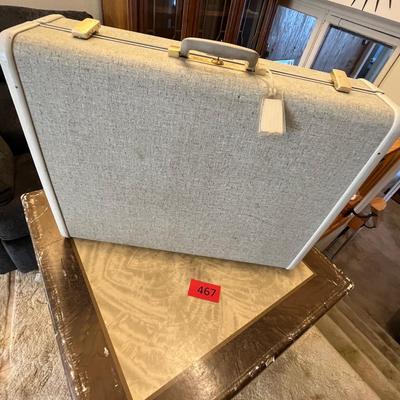 Vintage gray suit case