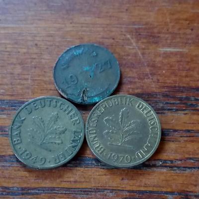LOT 36 THREE OLD GERMAN COINS