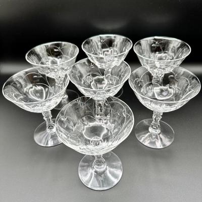 1940â€™s Crystal Stemware (7) in Mulberry by Fostoria