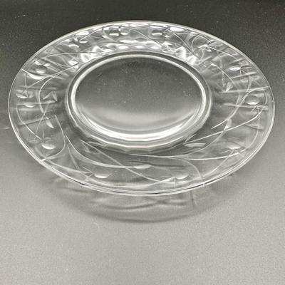 1940â€™s Crystal Salad Plates (12) in Mulberry by Fostoria