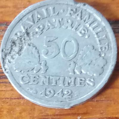 LOT 54 1942 FRENCH COIN
