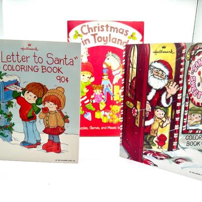 Vintage Hallmark Christmas Coloring Books Unused