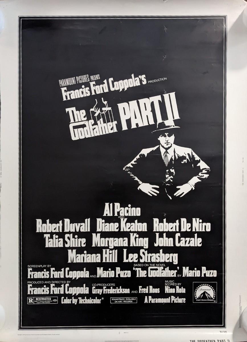 The Godfather Part II 1974 Original 30x40 Movie Poster | EstateSales.org