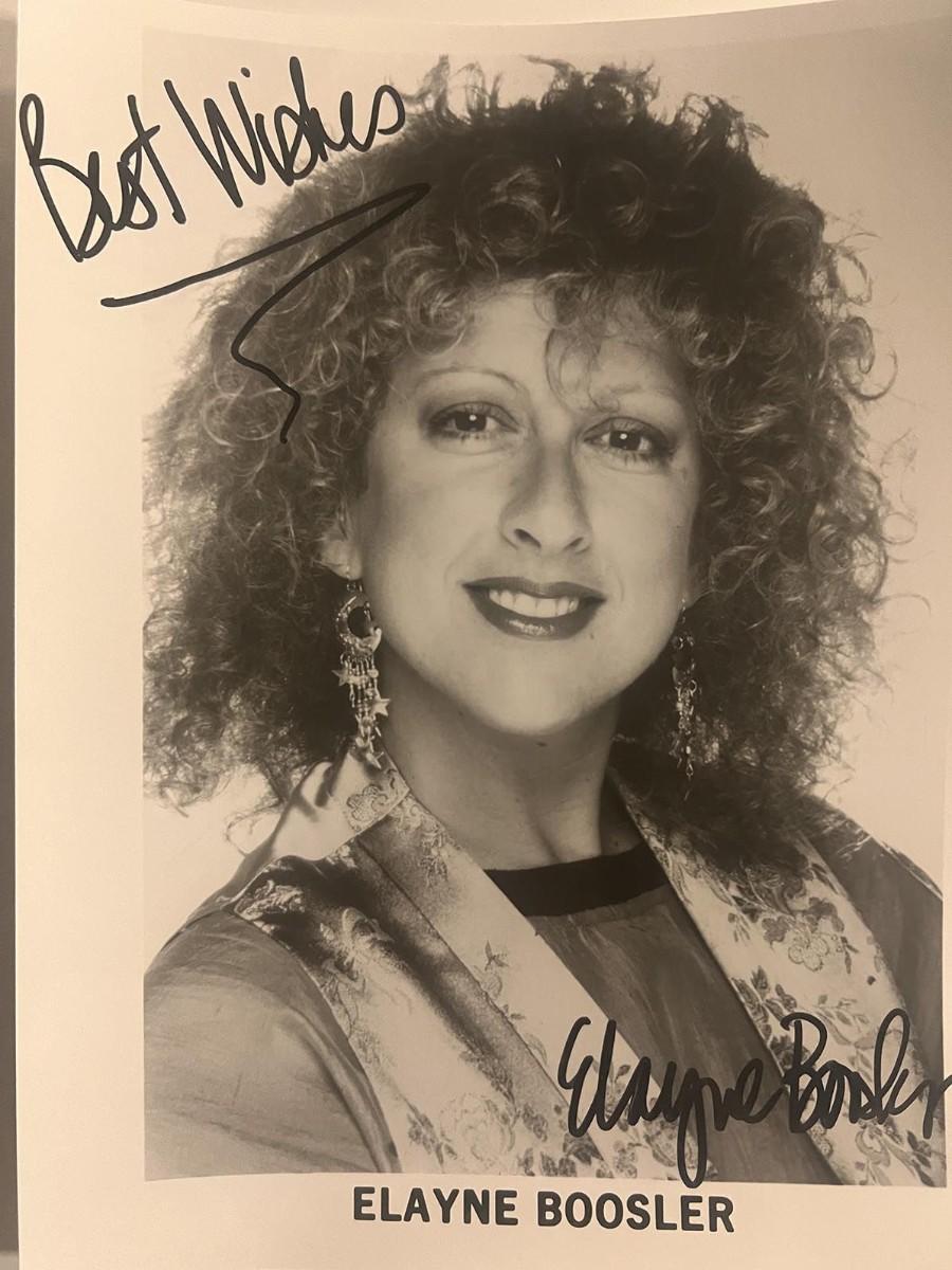 Elayne Boosler signed photo | EstateSales.org