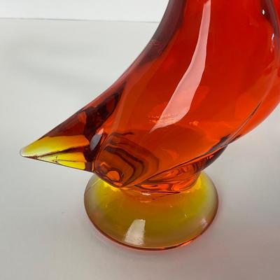 -61- VIKING | Mid Century Epic Orange Amberina Duck | Curved Neck