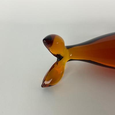 -66- RAINBOW GLASS CO. | Amber Minimalist Dolphin
