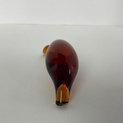 -66- RAINBOW GLASS CO. | Amber Minimalist Dolphin