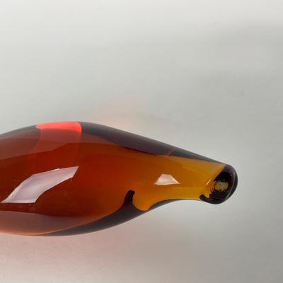 -66- RAINBOW GLASS CO. | Amber Minimalist Dolphin