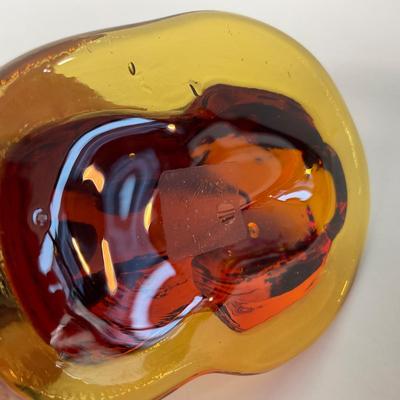 -67- VIKING | Mid Century Amber Crouching Rabbit