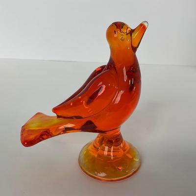 -69- VIKING | Mid Century Orange Amberina Love Bird