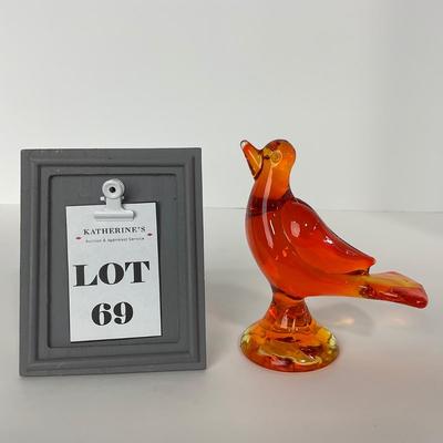 -69- VIKING | Mid Century Orange Amberina Love Bird