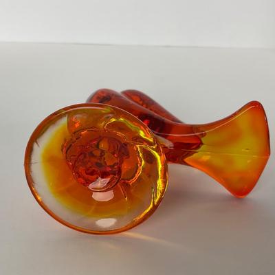 -69- VIKING | Mid Century Orange Amberina Love Bird
