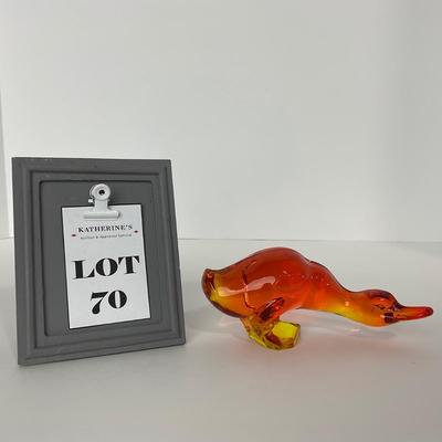 -70- VIKING | Orange Amberina Epic Fighting Duck | Head Down