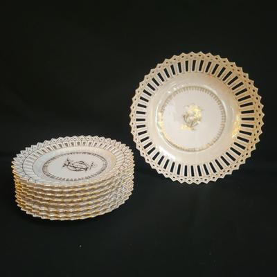 Porcelain Lattice Bowl and Plates (K-DW)