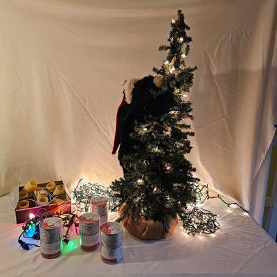 Bear Climbing Tree & Assorted Light Strings  (L-JS)