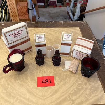 Avon Cape Cod items in boxes