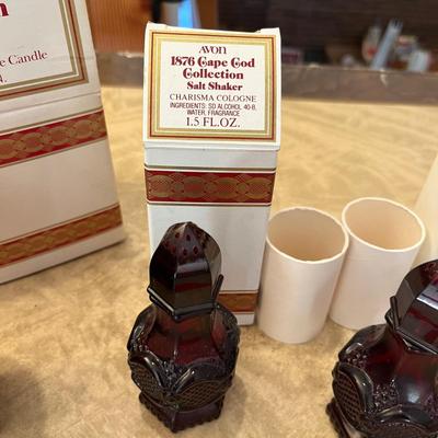 Avon Cape Cod items in boxes