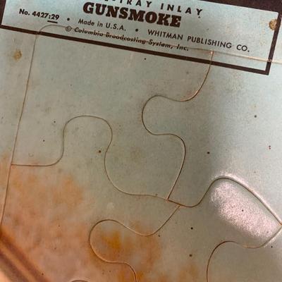 Large Vintage Childrens Westerns Puzzles Whitman Gunsmoke Fairchild Rangers Pony Express Stagecoach