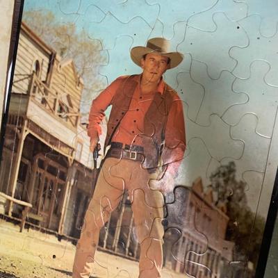 Large Vintage Childrens Westerns Puzzles Whitman Gunsmoke Fairchild Rangers Pony Express Stagecoach