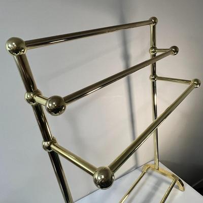 SOLID BRASS STANDING QUILT RACK