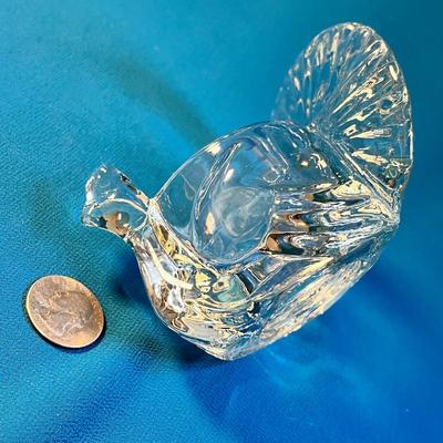 CLEAR CRYSTAL TURKEY CANDLE HOLDER