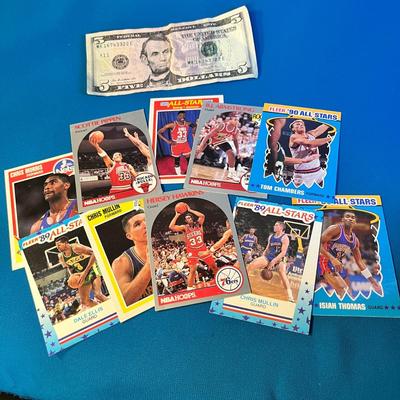 GROUP OF 10 BASKETBALL CARDS from 1989-90- VARIOUS PLAYERS