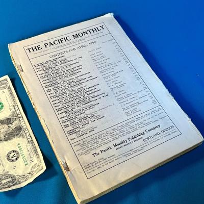 APRIL 1908 ISSUE OF "THE PACIFIC MONTHLY" ARTICLES, PHOTOS, ADS re: WASHINGTON STATE