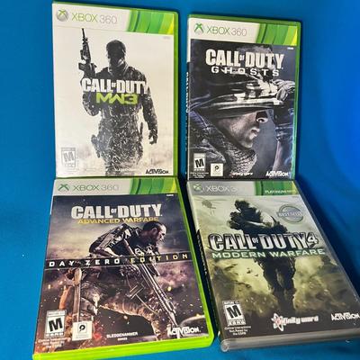 XBOX 360 CALL OF DUTY SET: MW3, 4, ADV WARFARE-DAY ZERO, GHOSTS