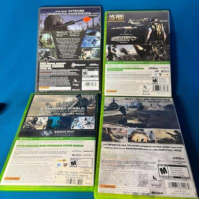 XBOX 360 CALL OF DUTY SET: MW3, 4, ADV WARFARE-DAY ZERO, GHOSTS