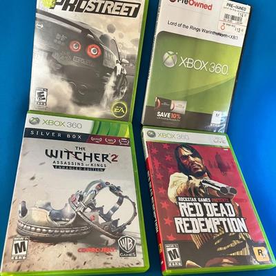 XBOX 360 GROUP: PROSTREET, WITCHER 2, LORD OF THE RINGS-WAR IN NORTH, RED DEAD REDEMPTION