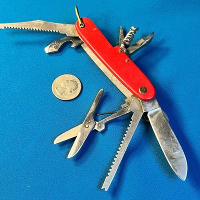 POCKET SWISS ARMY STYLE 10-BLADE POCKET KNIFE 