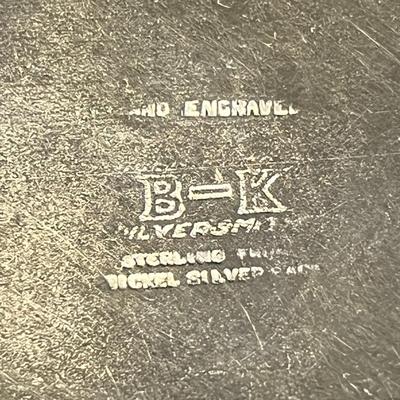 STERLING HAND ENGRAVED DELUXE BELT BUCKLE MONOGRAM "D"