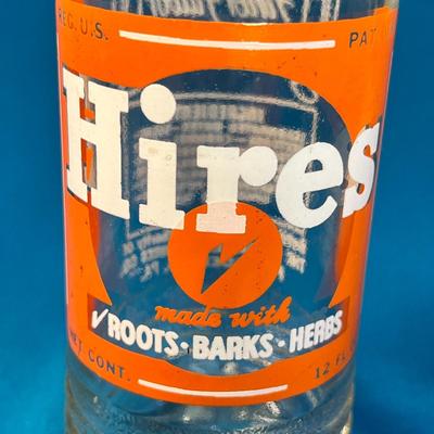 VINTAGE HIRES ROOT BEER BOTTLE "MADE WITH ROOTS, BARKS, HERBS"