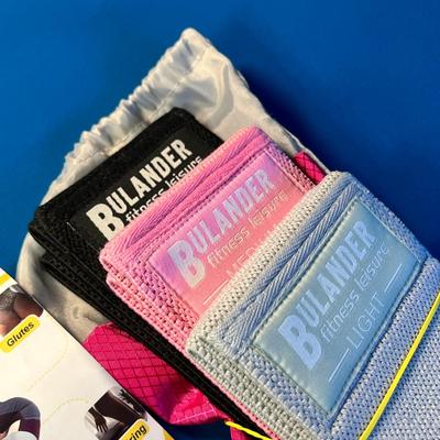 FITNESS ELASTI-LOOPS SET OF 3 w/ BAG: LIGHT, MEDIUM, HEAVY 