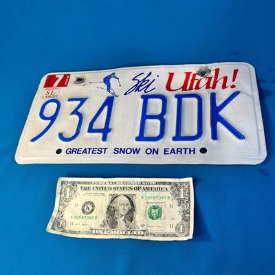 SKI UTAH LICENSE PLATE