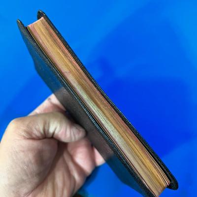 1962 LEATHER BOUND L.D.S. HYMNS BOOK w/ GILDED PAGE EDGES