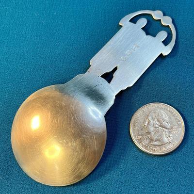 UNUSUAL SILVER "DANMARK" EMBOSSED SOUVENIR SPOON