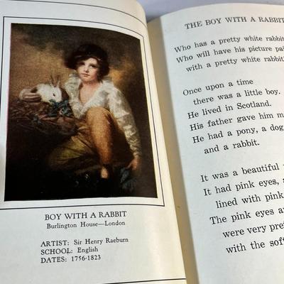 1927 "GREAT PICTURES AND THEIR STORIES-INTERPRETING MASTERPIECES TO CHILDREN" BOOKS 2 & 3