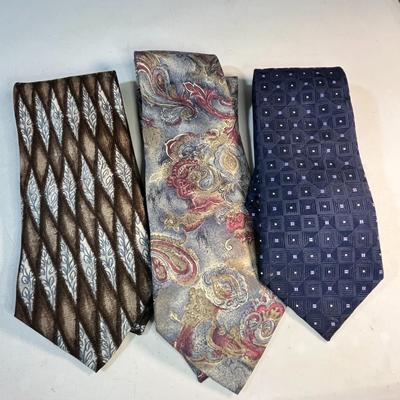 GROUP OF DESIGNER MEN'S NECK TIES- 2 SILK 
