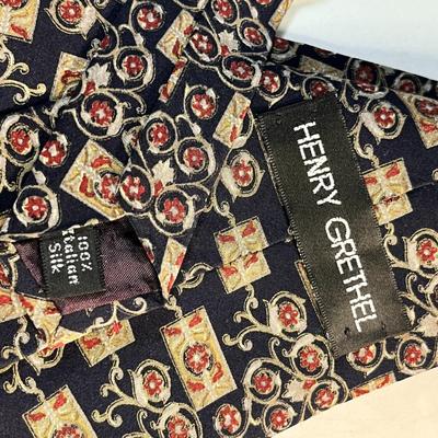"HENRY GRETHEL" ITALIAN SILK MEN'S NECK TIE