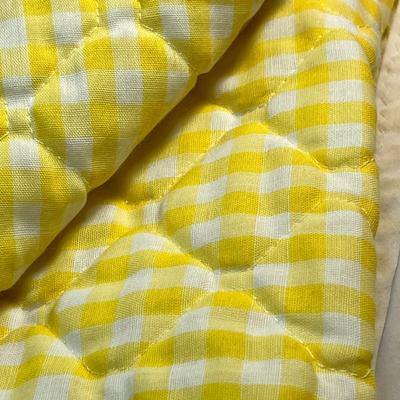 VINTAGE YELLOW GINGHAM TODDLER BEDSPREAD