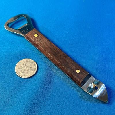 GOOD QUALITY WOOD HANDLED CAN/BOTTLE OPENER MADE IN GERMANY
