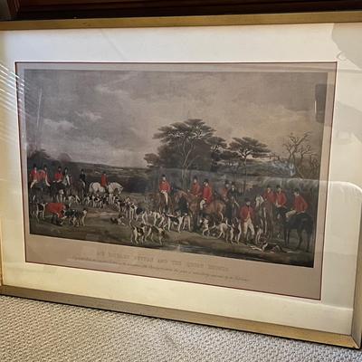 Sir Richard Sutton & The Quorn Hounds Framed and Matted Print (UB-MK)